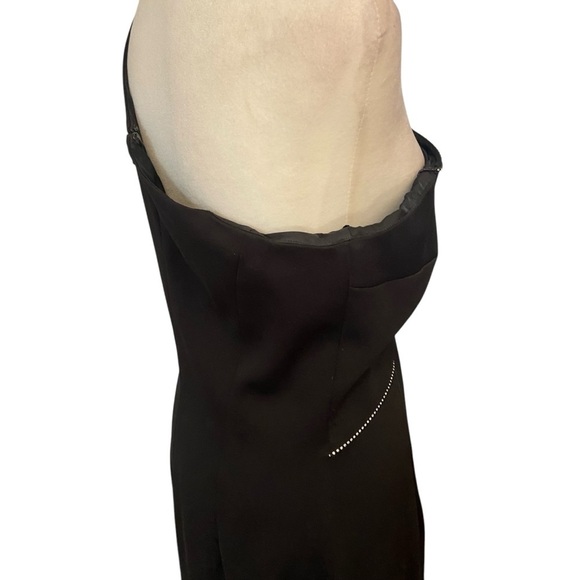 Georgiou Black One-Shoulder Dress Gown Size 8 Floor Length Black Tie Gala Prom - Picture 6 of 13